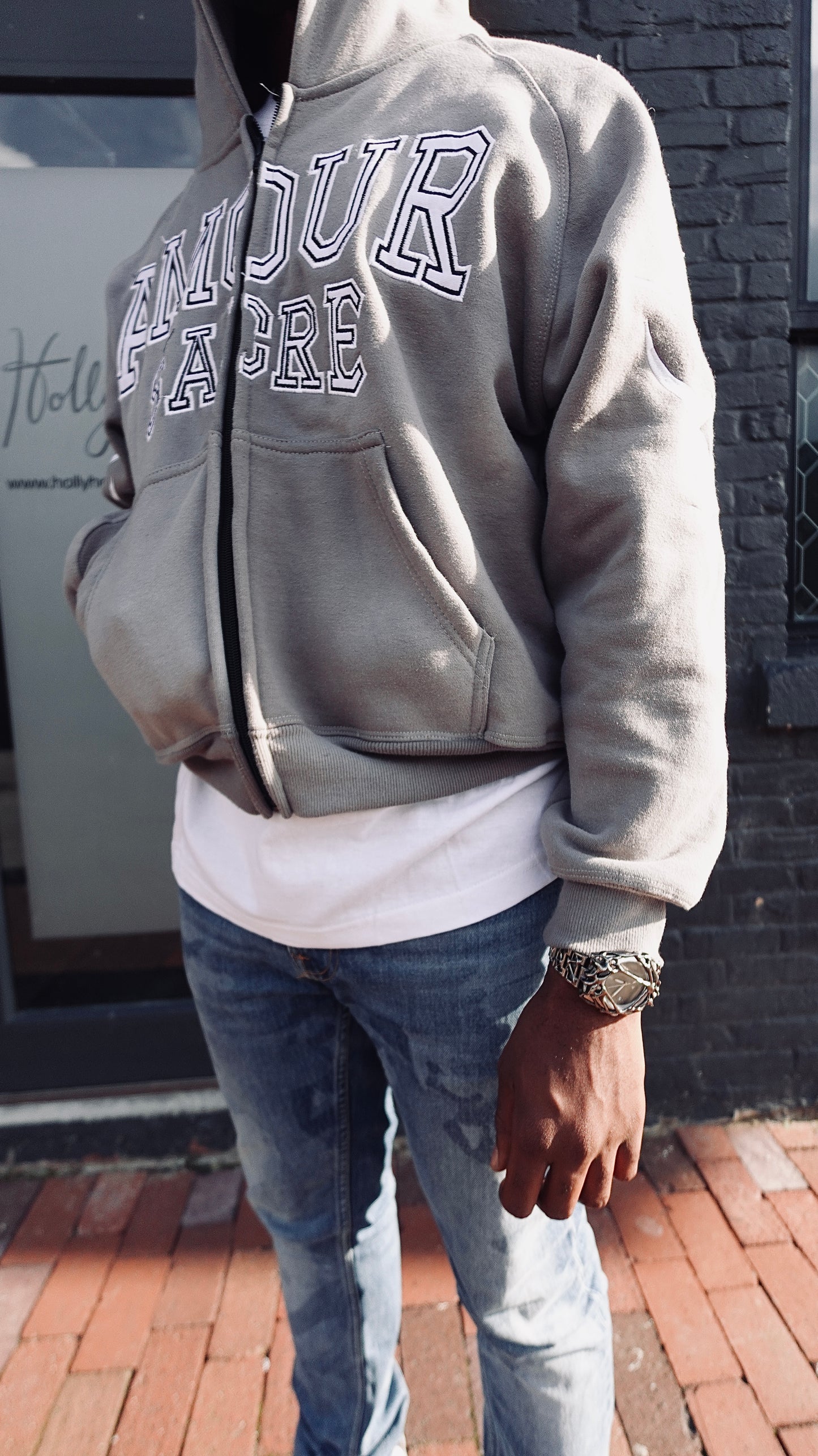 "Grey" Essential Zipup
