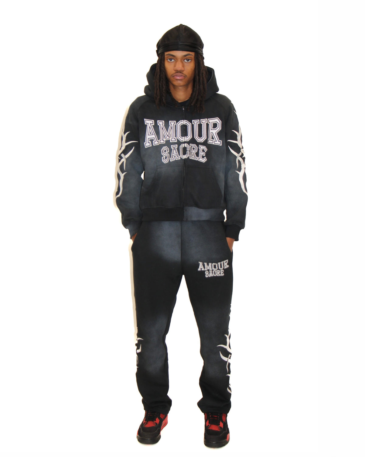 "Black" Essential Zip-Up Set