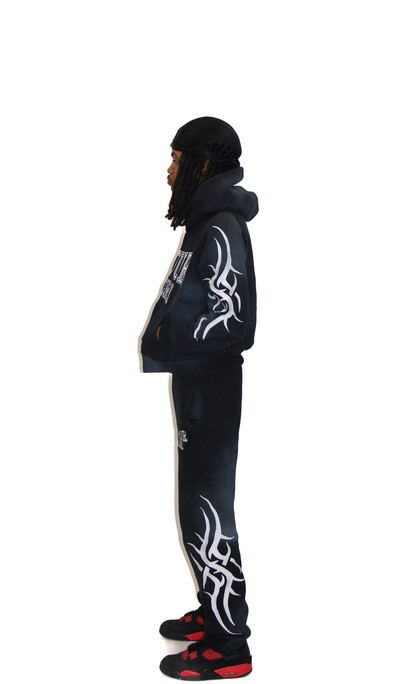 "Black" Essential Zip-Up Set