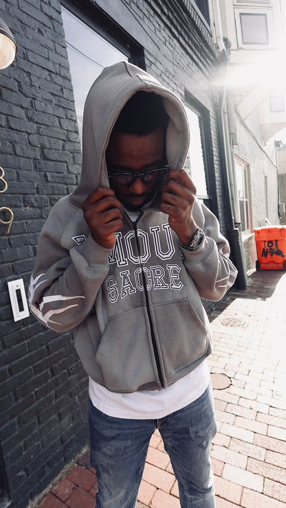 "Grey" Essential Zipup